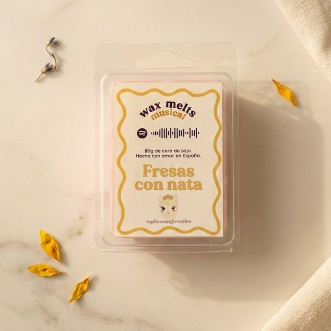 Wax melt musical Fresas con Nata