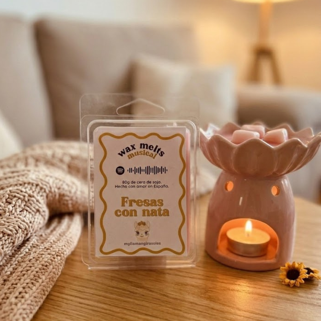 Wax melt musical Fresas con Nata