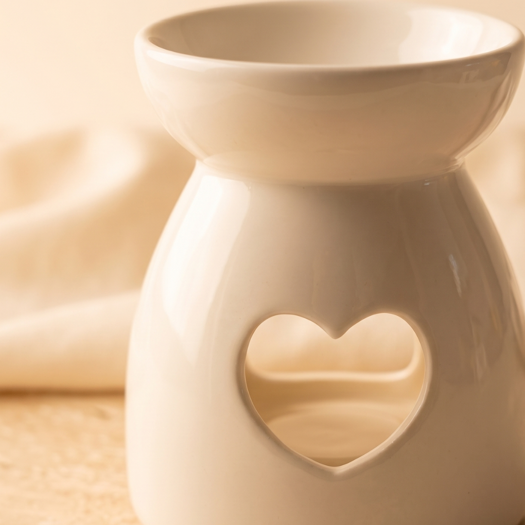 Quemador Corazón Blanco