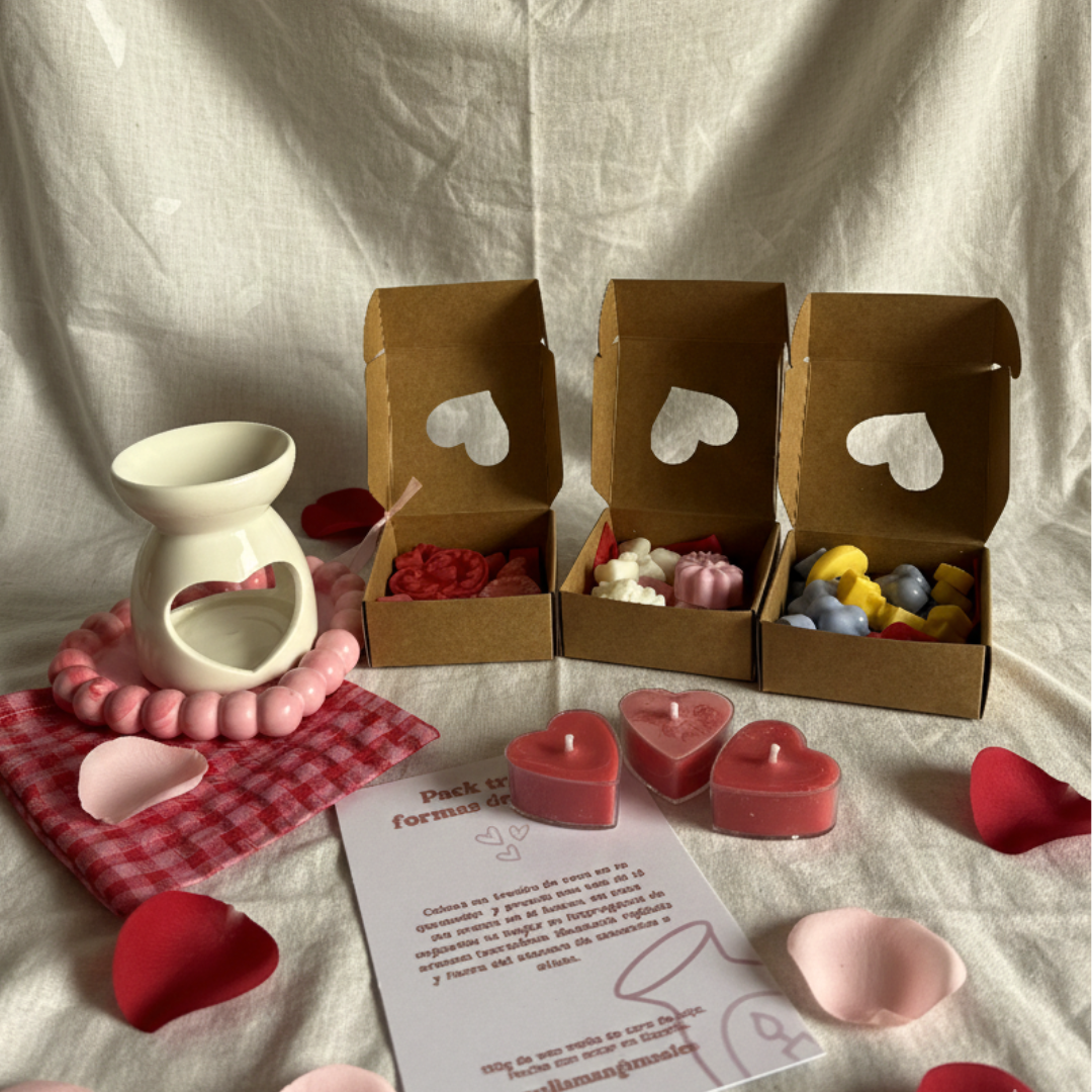 Pack Wax Melts: 3 Formas de Amar