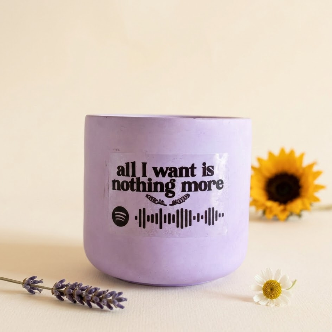 Vela musical de lavanda y manzanilla