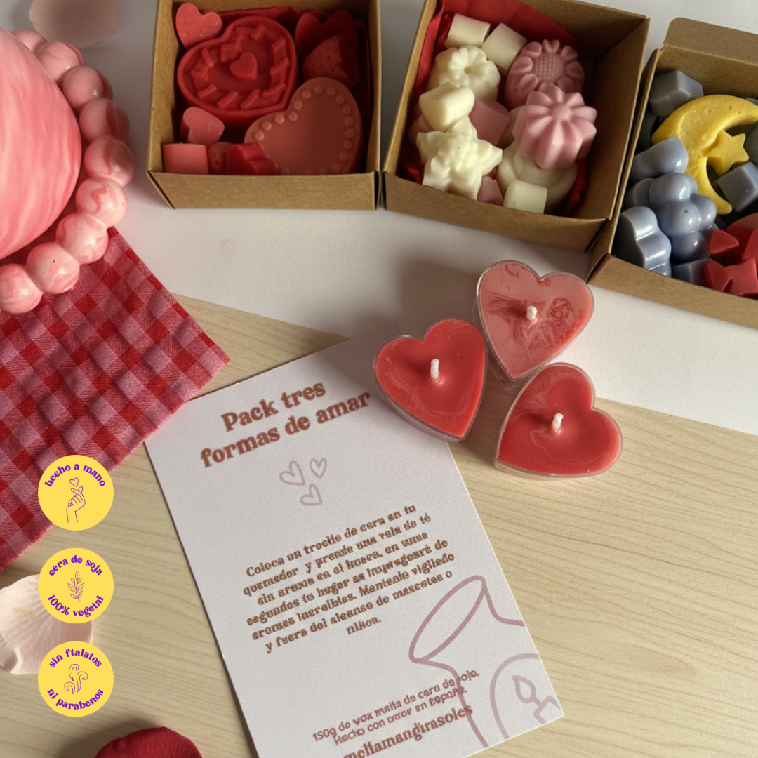 Pack Wax Melts: 3 Formas de Amar