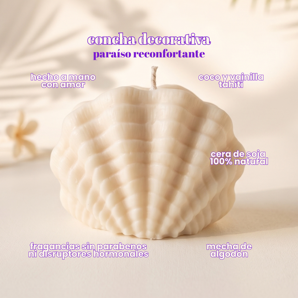 Concha decorativa - Coco y Vainilla Tahití