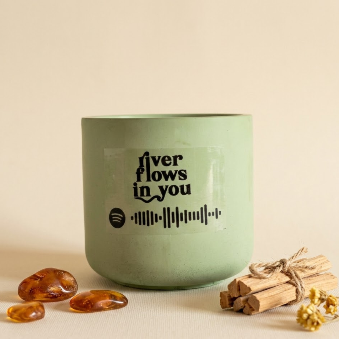 Vela musical de ámbar y sándalo