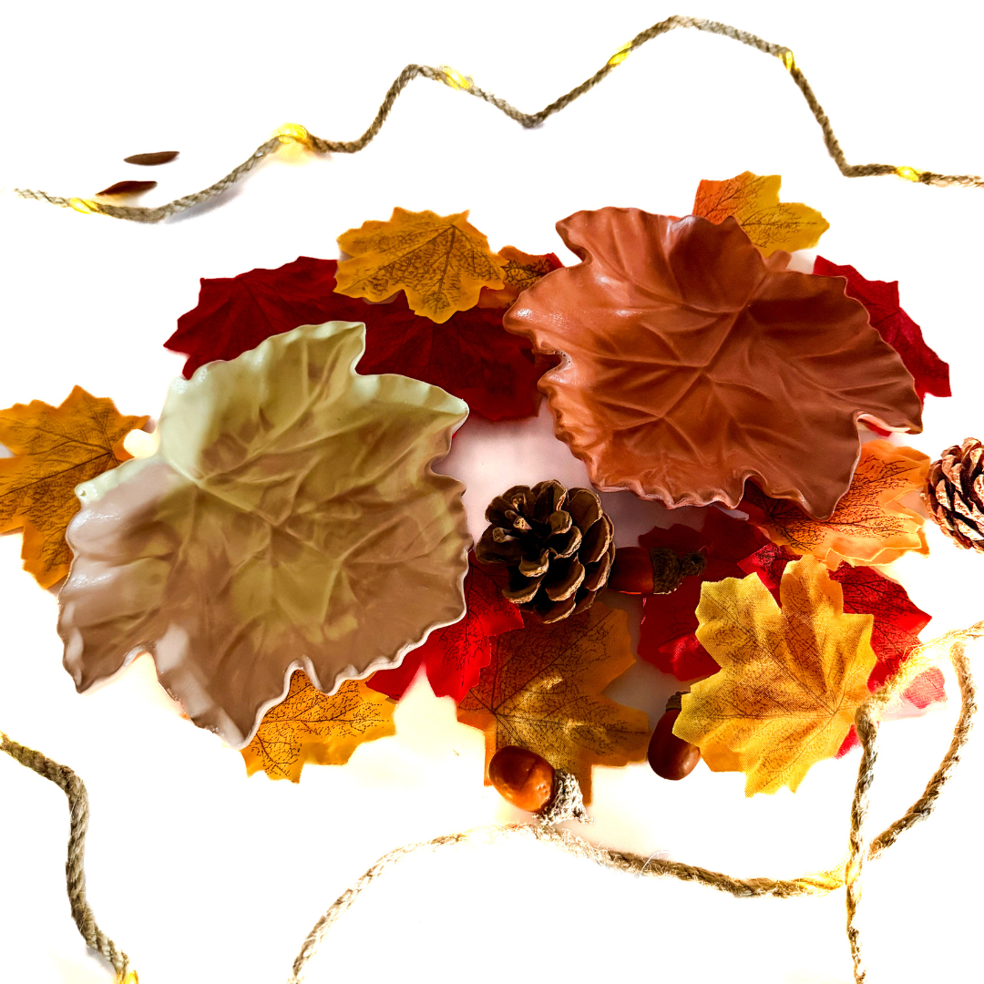 Recipiente hoja de otoño